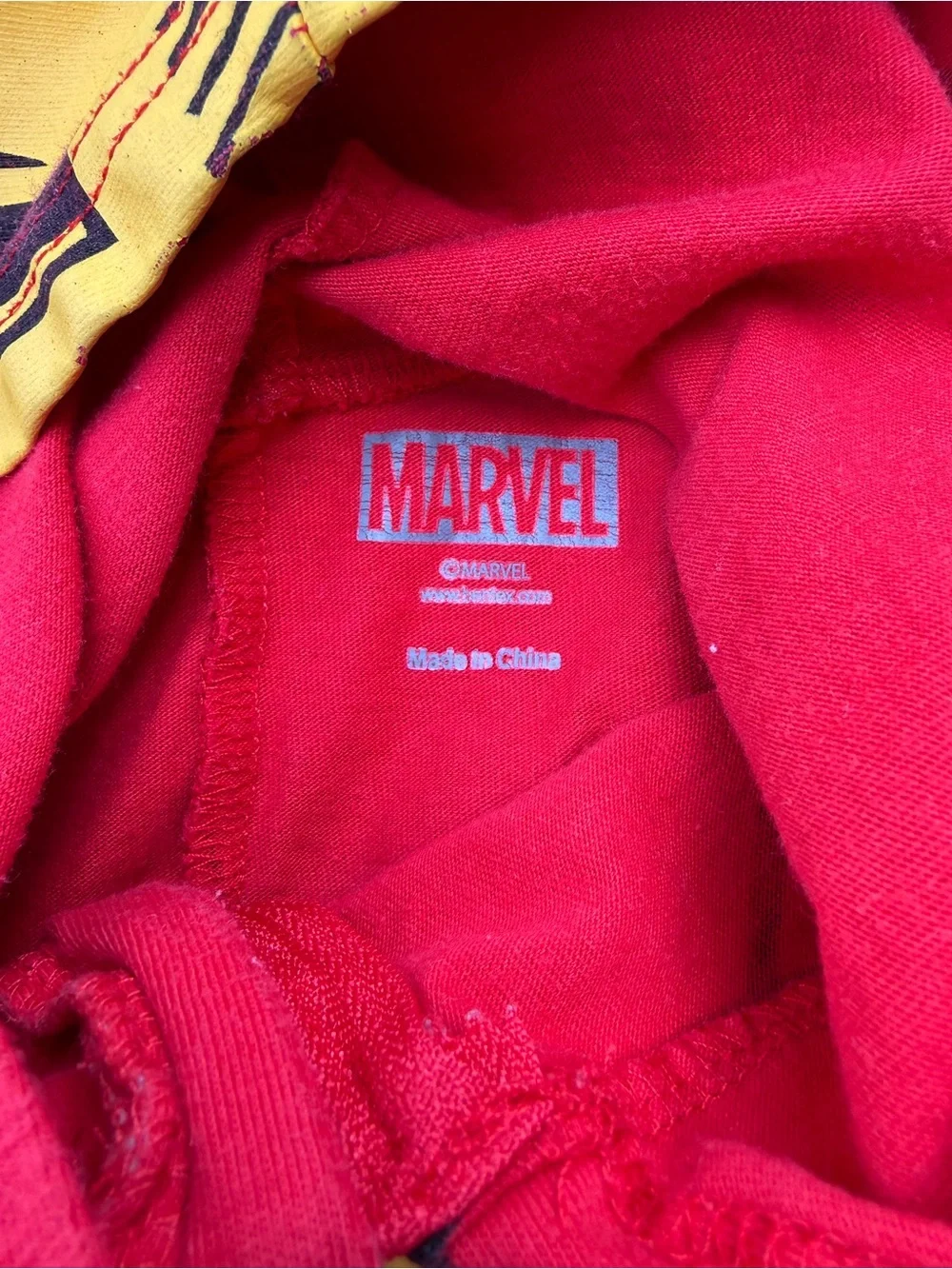 Marvel Red and Yellow Iron Man Kids Hooded Costume Onesie - Picture 2 of 4